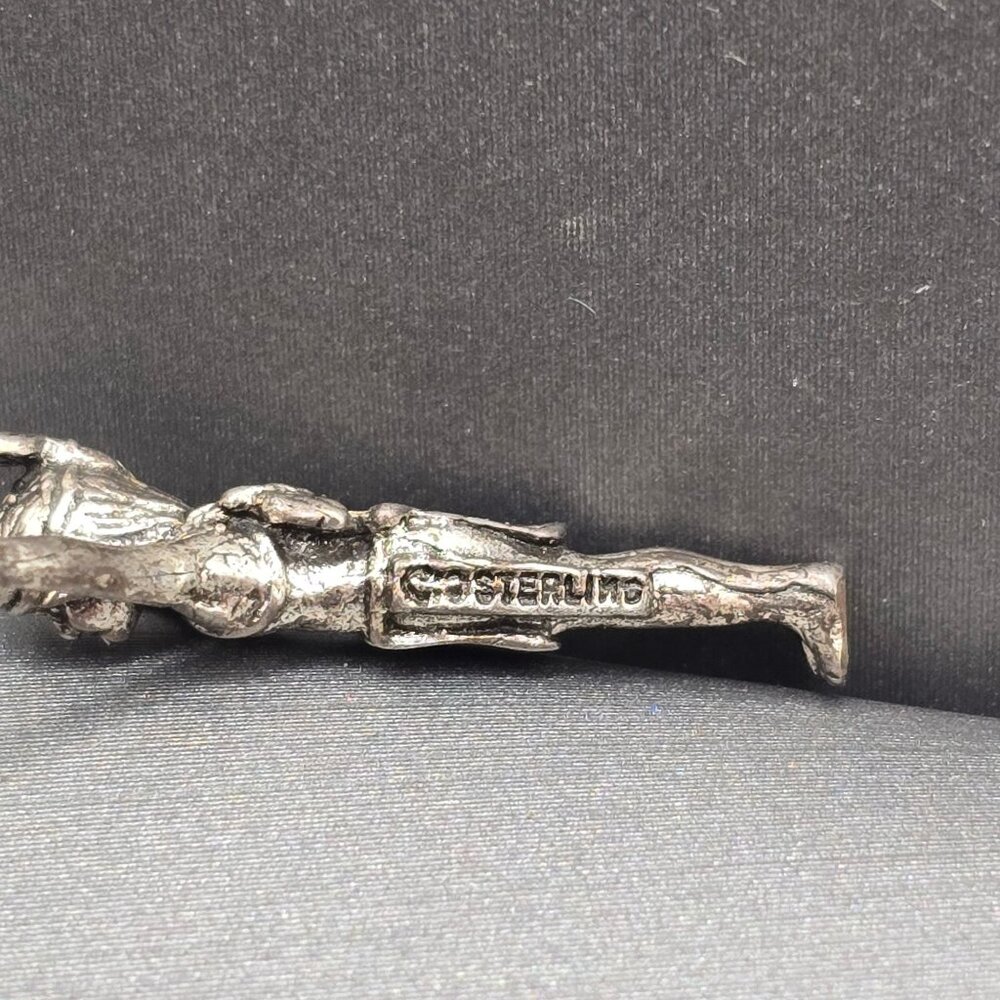 VTG Sterling Silver Native American Girl Charm Pendant Southwest Artisan Rare - Picture 3 of 11